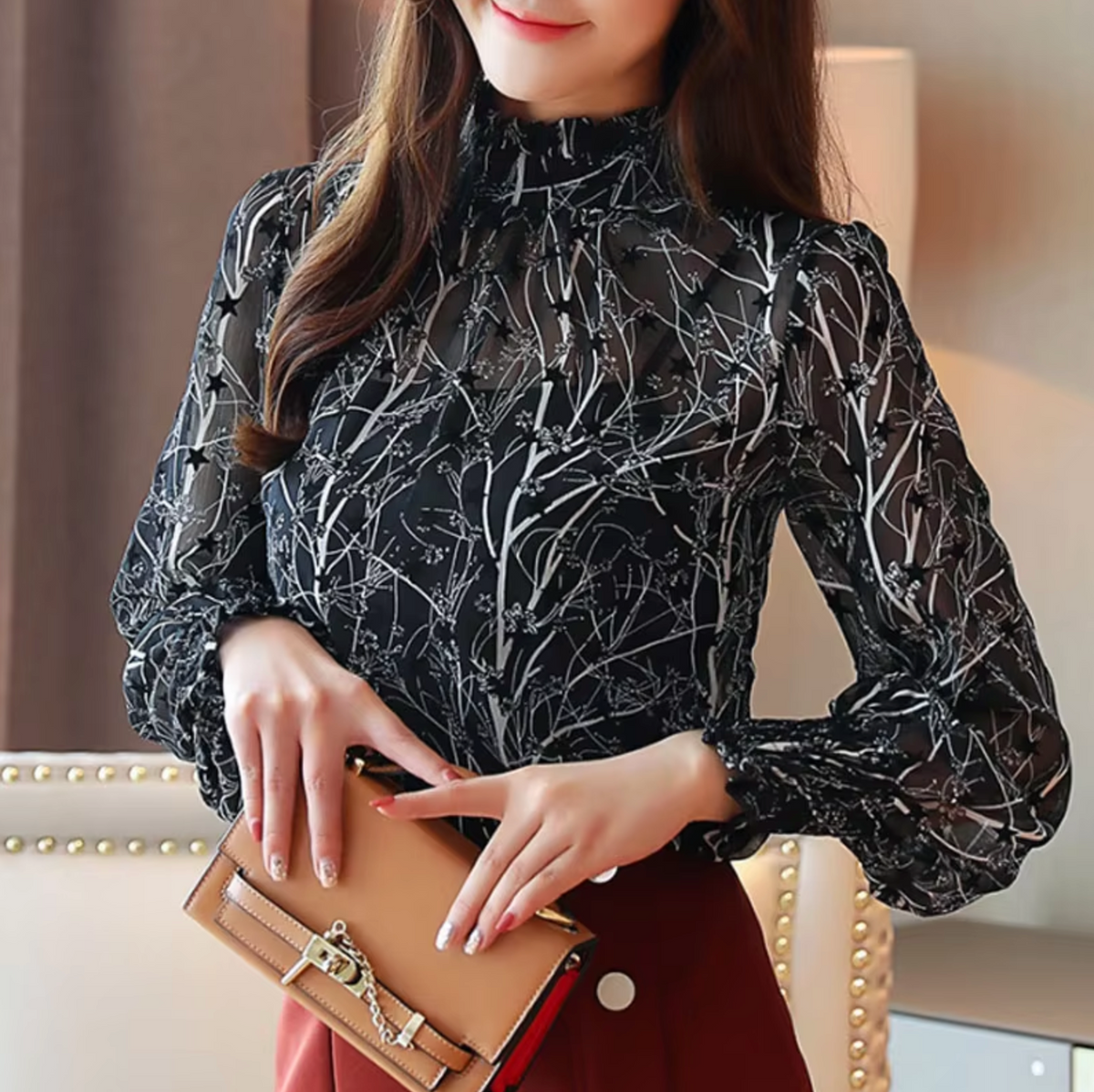 Classic Vintage Blouse with a Flattering Fit