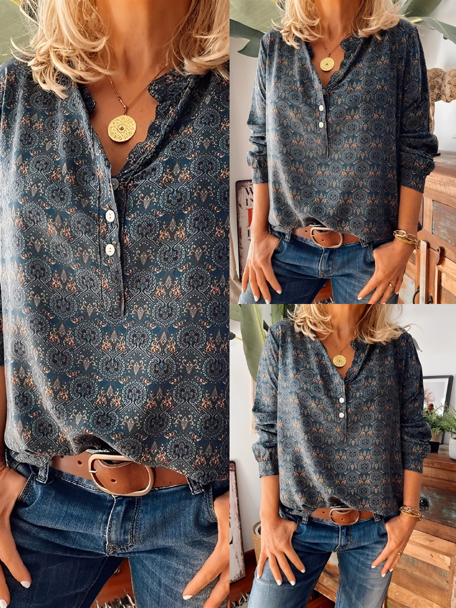 Classic Vintage Blouse with a Flattering Fit
